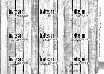 Papirdesign - Invitasjon - treverk - Klippark