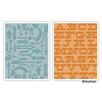 Sizzix - Tim Holtz Alterations - Arrows & Boardwalk Embossingfolders