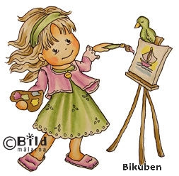 Bildmålarna - Mimosa Painter - Stamp