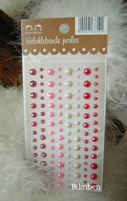 Papirdesign - halvperler - Rosa