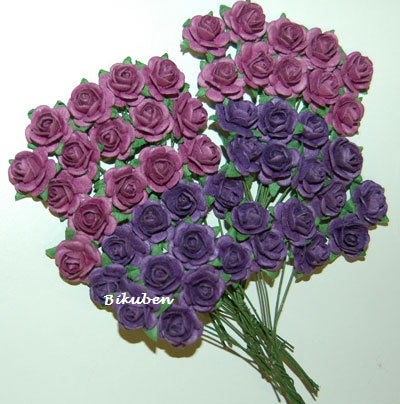 Papirdesign - Roser 1,2 - Mørk Lilla