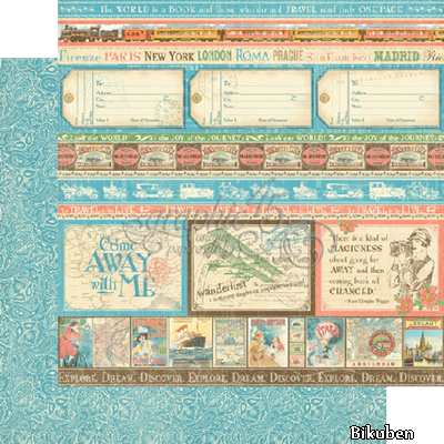 Graphic45 - Come Away with Me - Look out World 12x12"