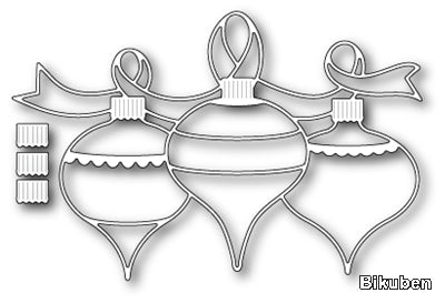 Memory Box - Christmas Ribbon Ornaments Die