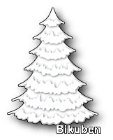 Memory Box - Frosted Spruce Tree Die