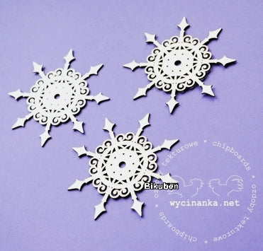 Wycinanka - Chipboard - Let it Snow - Arrow Snowflakes