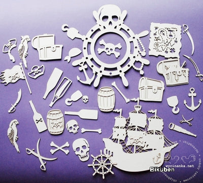 Wycinanka - Chipboard - Pirate Mix