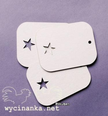 Wycinanka - Chipboard - Tags med Stjerne