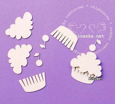 Wycinanka - Chipboard - Cupcakes