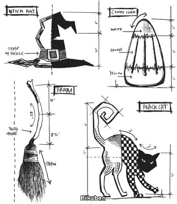 Tim Holtz Collection - Halloween Blueprints #3 - Stamps