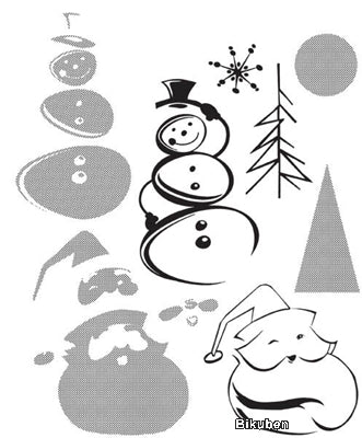 Tim Holtz Collection - Halftone Christmas - Stamps