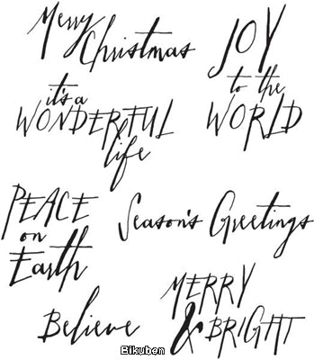 Tim Holtz Collection - Handwritten Holidays #1 - Stamps