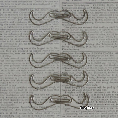 Maya Road - Metal Vintage Trinket - Mustache Clips