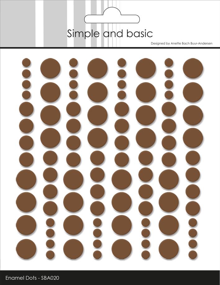 Simple and Basics - Enamel Dots - Chocolate Brown