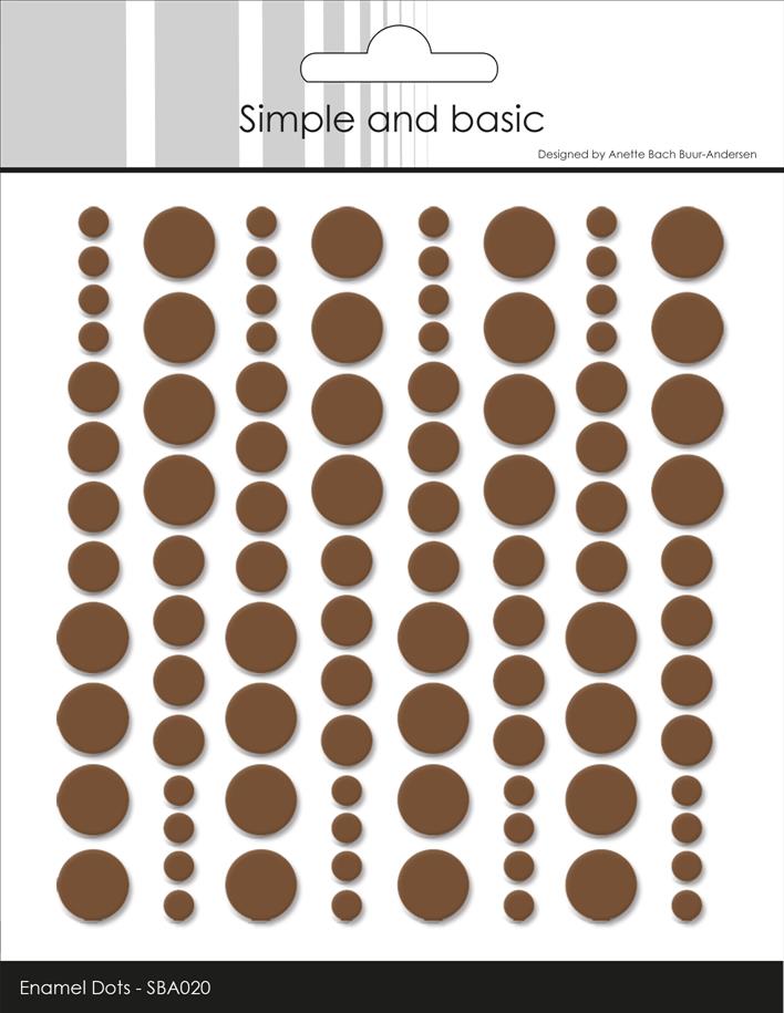 Simple and Basics - Enamel Dots - Chocolate Brown
