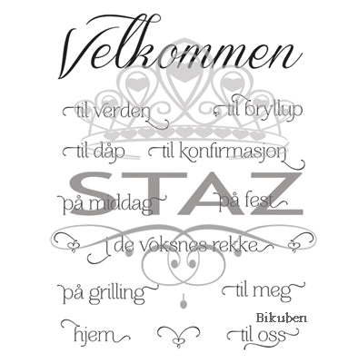 Staz - Clearstamp Stempelsett - Velkommen til alt