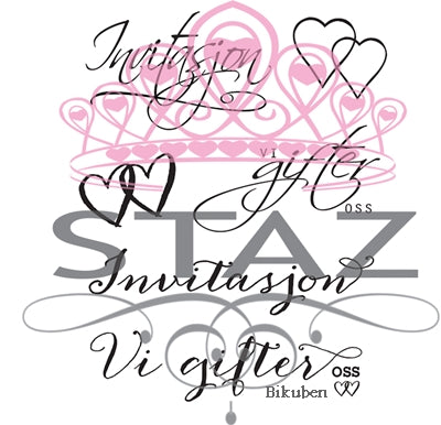 Staz - Clearstamp Stempelsett - Invitasjon