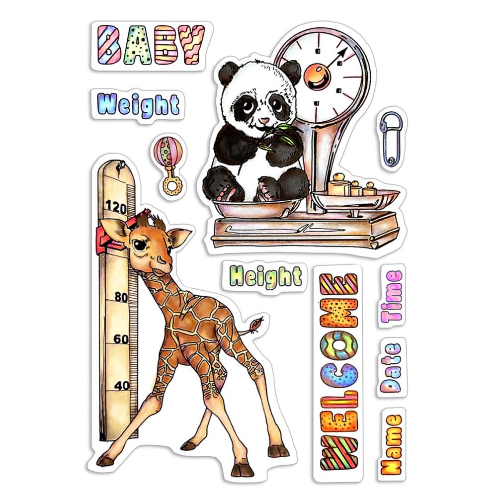 Ciao Bella - Clear Stamps - My First Year -  Baby Heigt & Weight