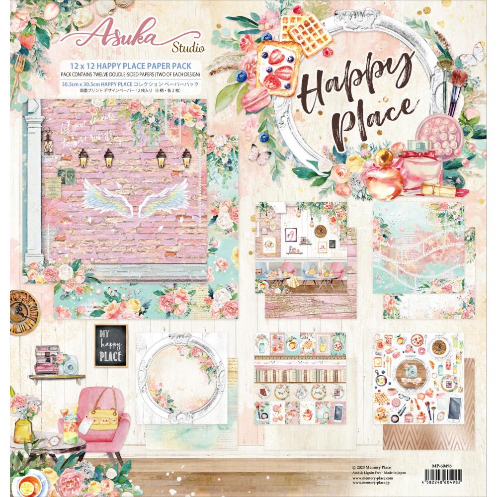 Asuka Studio - Happy Place - Paper Pack  -  12 x 12"