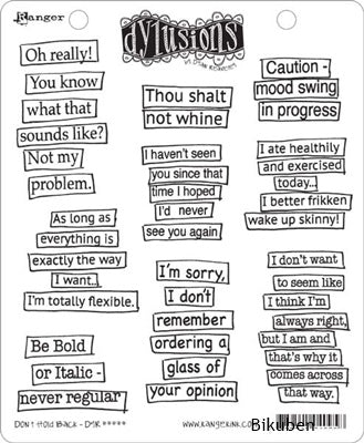 Dylusions - Don't Hold Back - Stamps