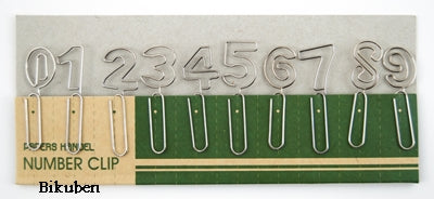 Kort & Godt - Metall Clips - Nummer