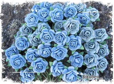 Papirdesign - Roser - Vintage Blå 1,0cm