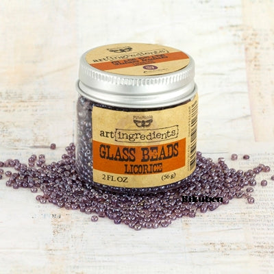 Art Ingredients by Finnabair - Glass Beads - Liqorice