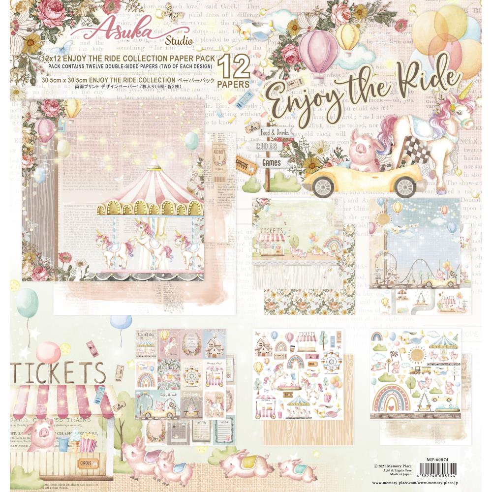 Asuka Studio - Enjoy the ride - Collection pack - 12 x 12"