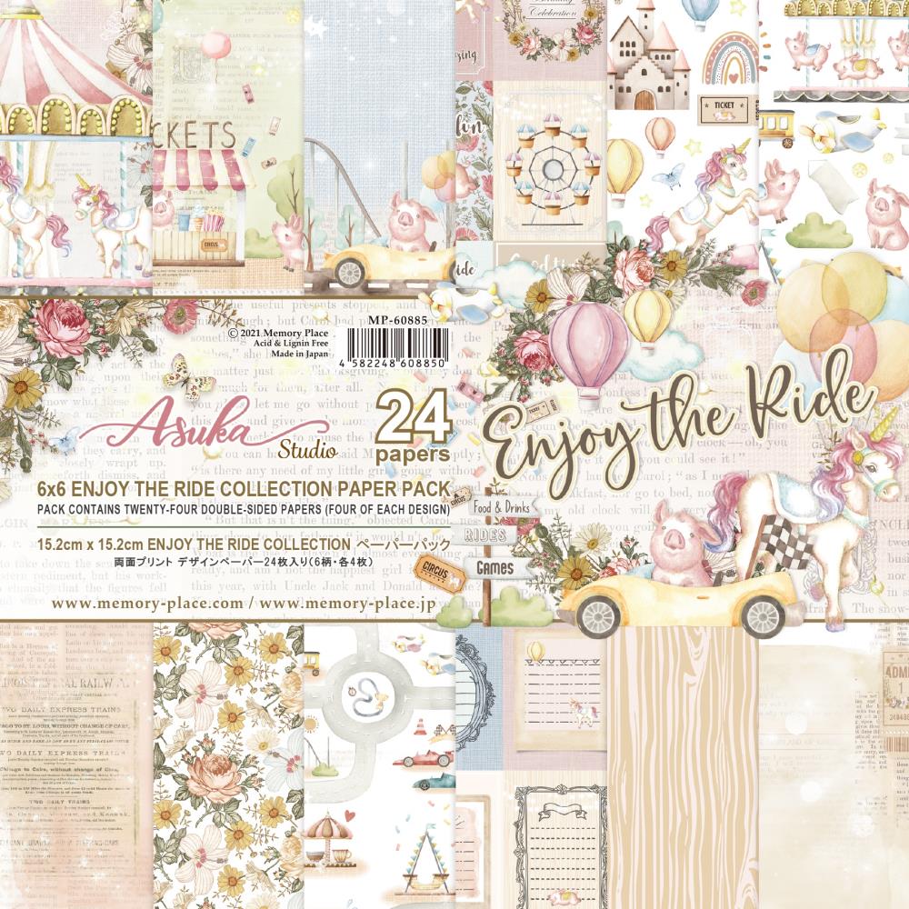 Asuka Studio - Enjoy the ride - Paper Pack - 6 x 6"