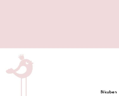 Kort & Godt - Papir Diecuts - Bordkort - Rosa Fugl