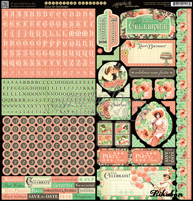 Graphic45 - Time To Celebrate - Stickers 12x12"