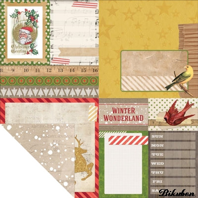 BoBunny - Christmas Collage - Flurry 12x12"