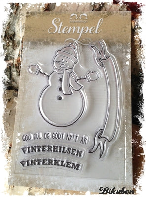 Papirdesign - Snømann - Clearstamps