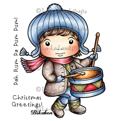 La La Land Crafts - Drummer Boy Luka - Red Rubberstamp