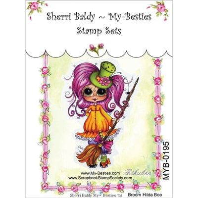My Besties - Clear Stamp - Broom Hilda Boo