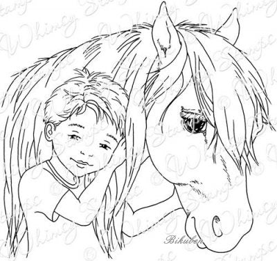 Whimsy Stamps - Cling Mount - Best of Friends Boy