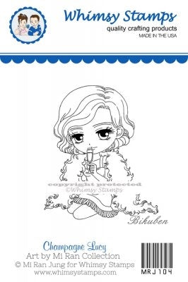 Whimsy Stamps - Cling Mount - Champagne Lucy