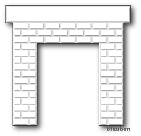 Poppystamps - Dies - Classic Brick Fireplace