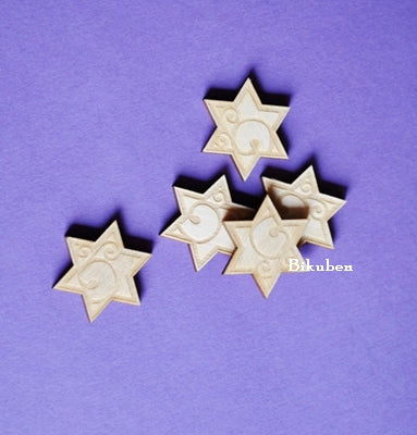 Wycinanka - Plywood - Buttons Bagdes - Stars 1