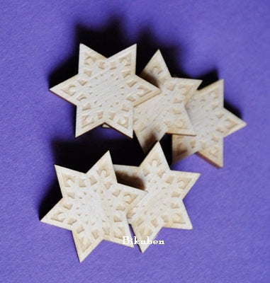 Wycinanka - Plywood - Buttons Bagdes - Stars 3