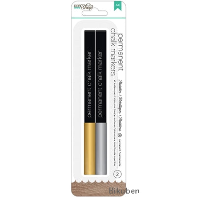 American Crafts - DIY Shop - Chalk Marker - Gold/Silver - Broad tip