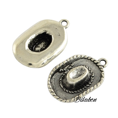 Charms - Antique Silver - Cowboy hat