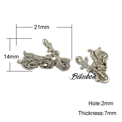 Charms - Antique Silver - Motorsykkel