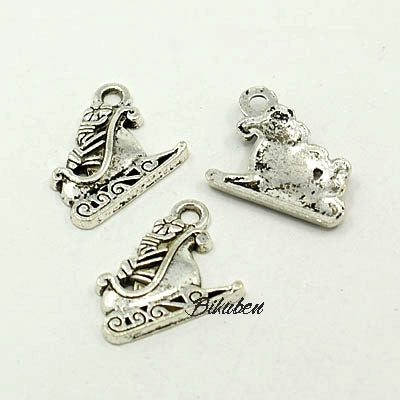 Charms - Antique Silver - Santa's Sleigh