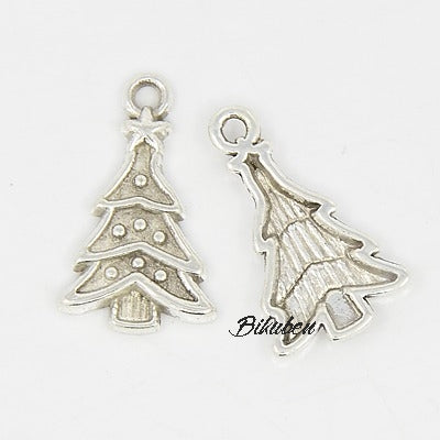 Charms - Antique Silver - Christmas Tree