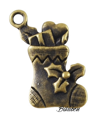 Charms - Antique Silver - Christmas Sock