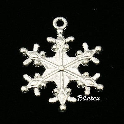 Charms - Antique Silver - Snow Crystal 2