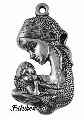 Charms - Antique Silver - Mother and Child