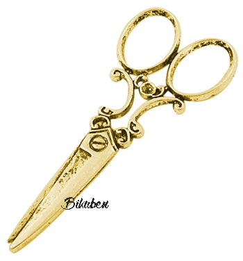 Charms - Antique Gold - Scissors