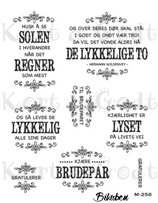 Kort & Godt - Clearstamps  Medium Plate - Husk å se solen...