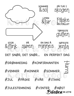 Kort & Godt - Clearstamps  Medium Plate - #Drømmedag